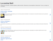 Tablet Screenshot of lacocinafacil.com